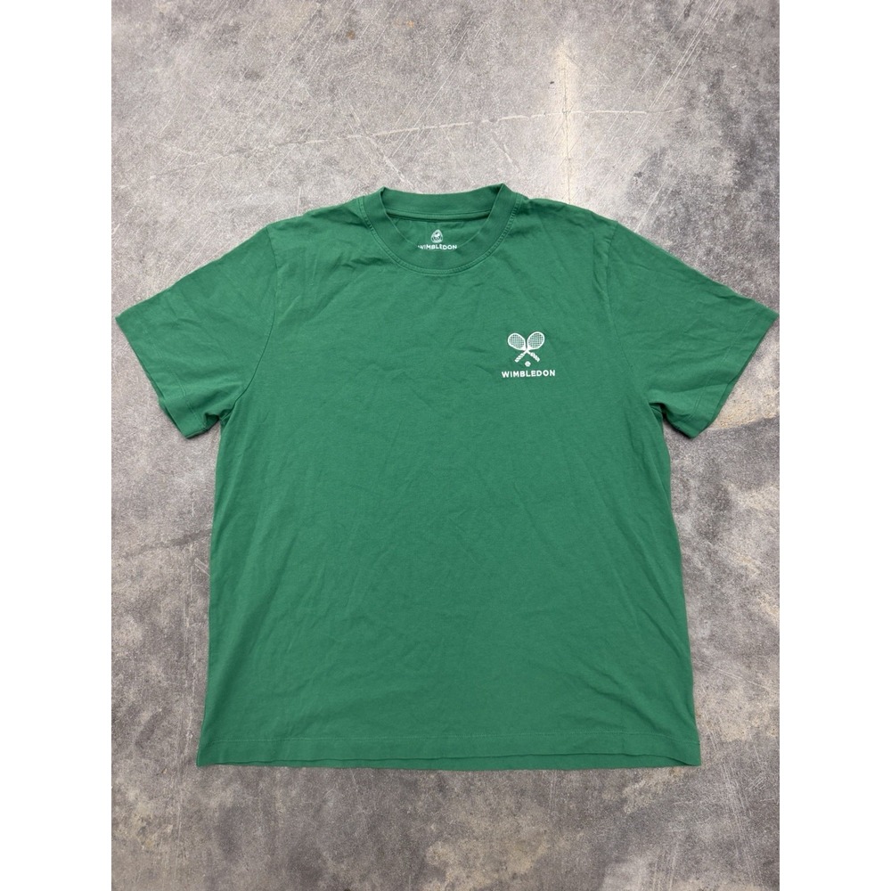 Wimbledon Men's 100% Cotton S/S Crewneck T-Shirt Green Large